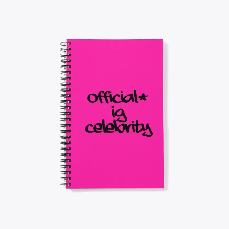 Official Ig Celebrity Notebook (HotPink)